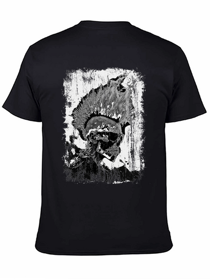 Punk Skull Graphic Tee - Black