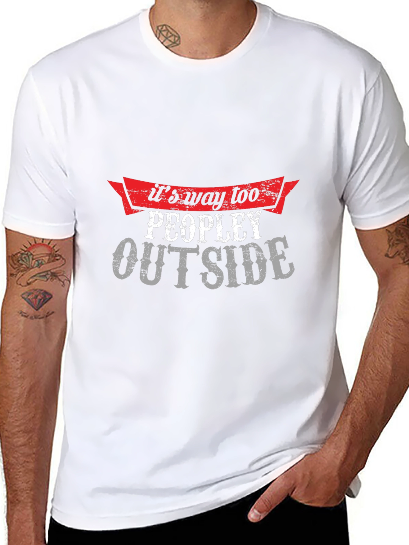 Its Way Too Peopley Outside Graphic Tee