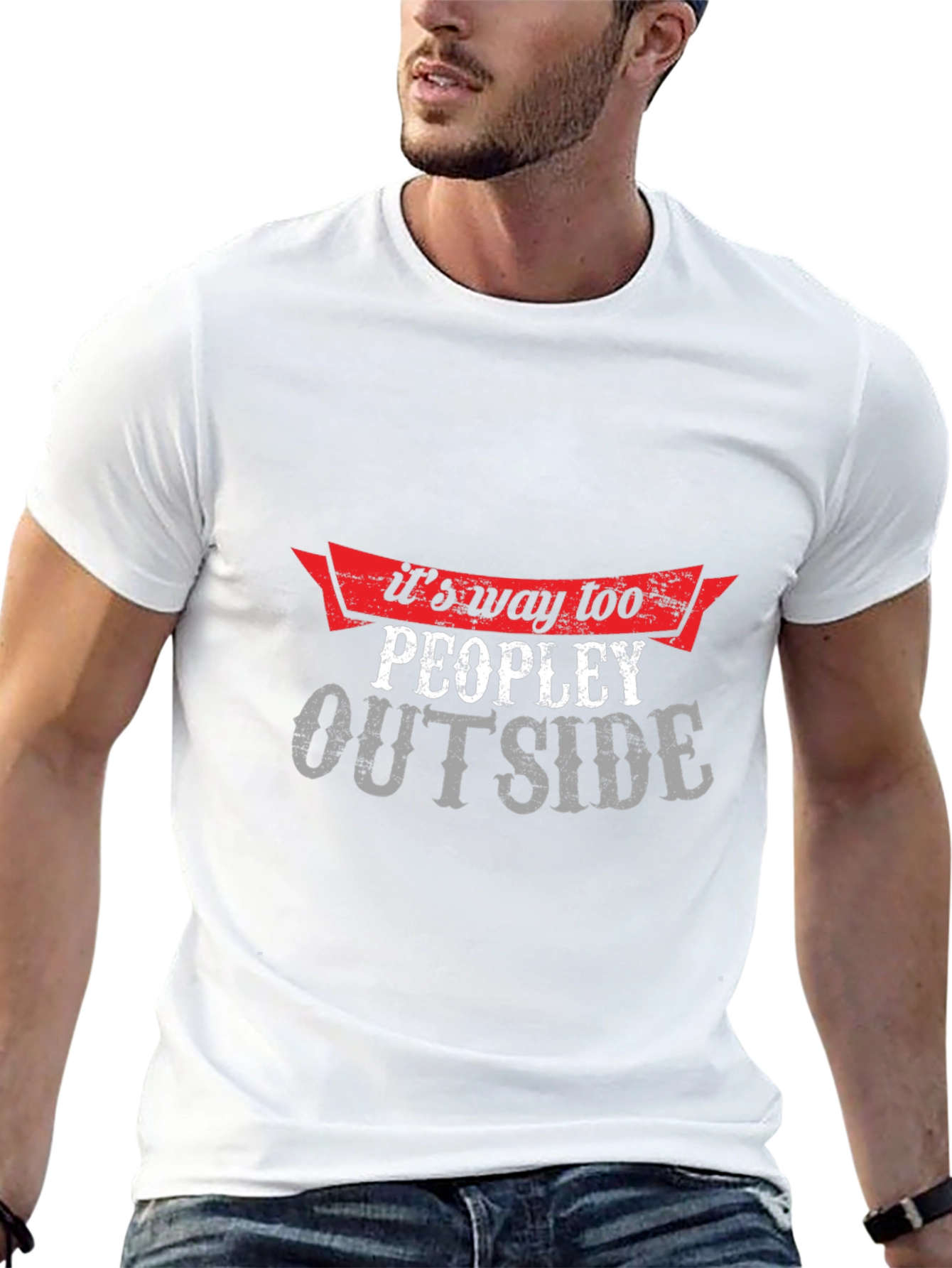 Its Way Too Peopley Outside Graphic Tee