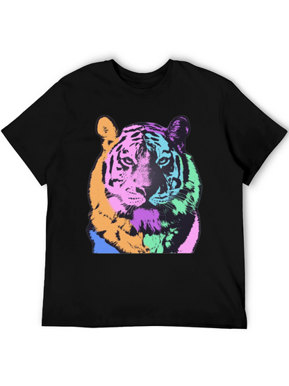 Pop Art Tiger Graphic Tee - Bold & Stylish