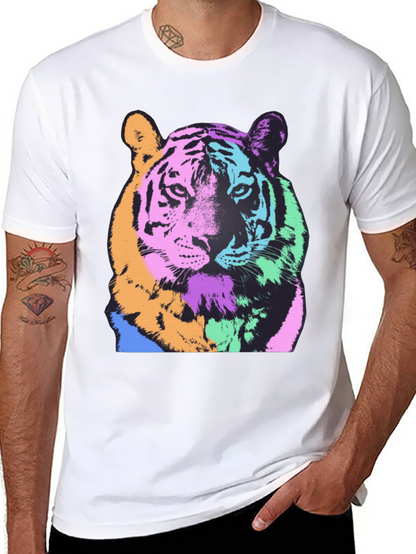 Pop Art Tiger Graphic Tee - Bold & Stylish
