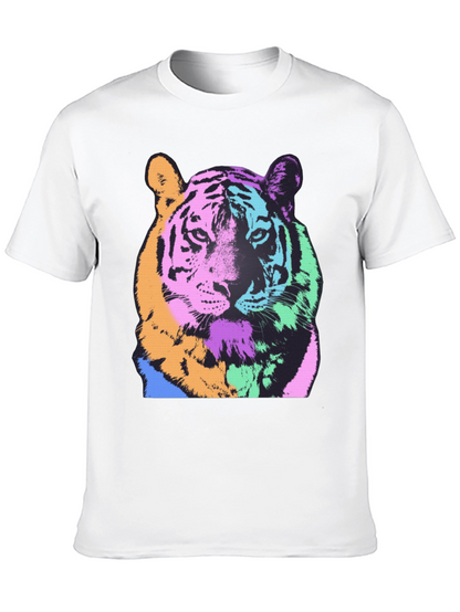 Pop Art Tiger Graphic Tee - Bold & Stylish