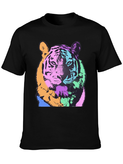 Pop Art Tiger Graphic Tee - Bold & Stylish