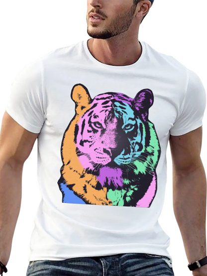 Pop Art Tiger Graphic Tee - Bold & Stylish