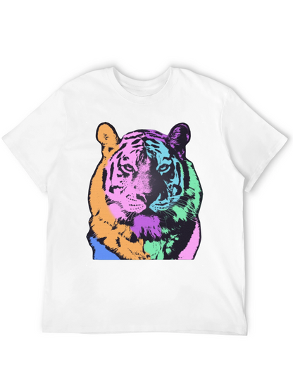 Pop Art Tiger Graphic Tee - Bold & Stylish