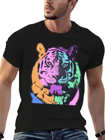 Pop Art Tiger Graphic Tee - Bold & Stylish