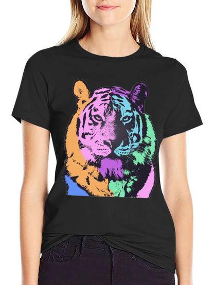 Pop Art Tiger Graphic Tee - Bold & Stylish