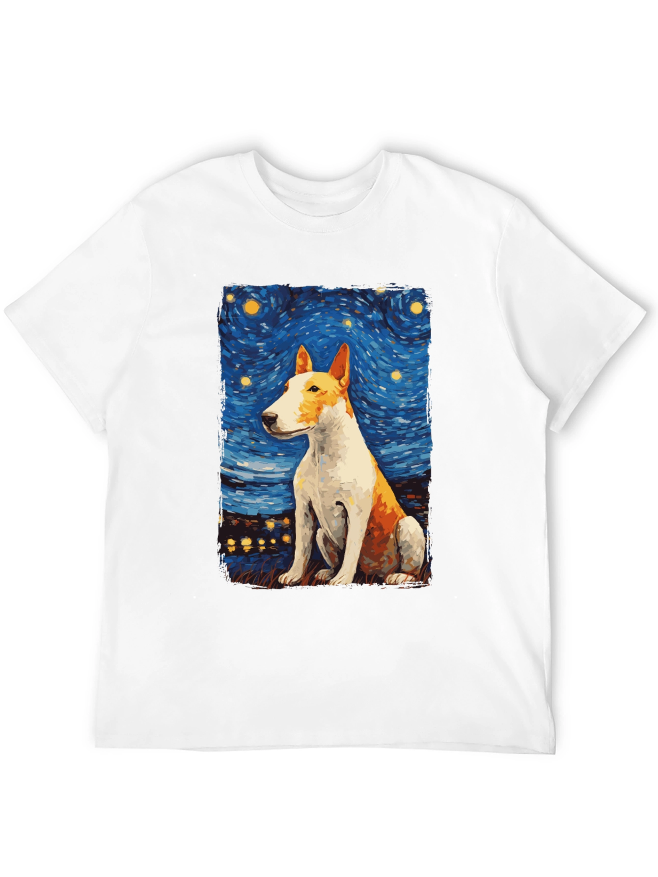 Starry Bull Terrier Art T-Shirt