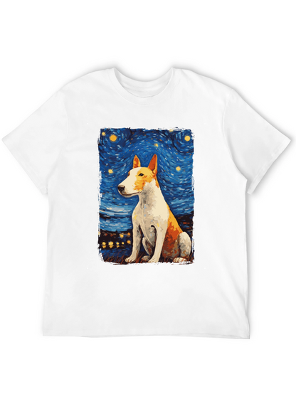 Starry Bull Terrier Art T-Shirt