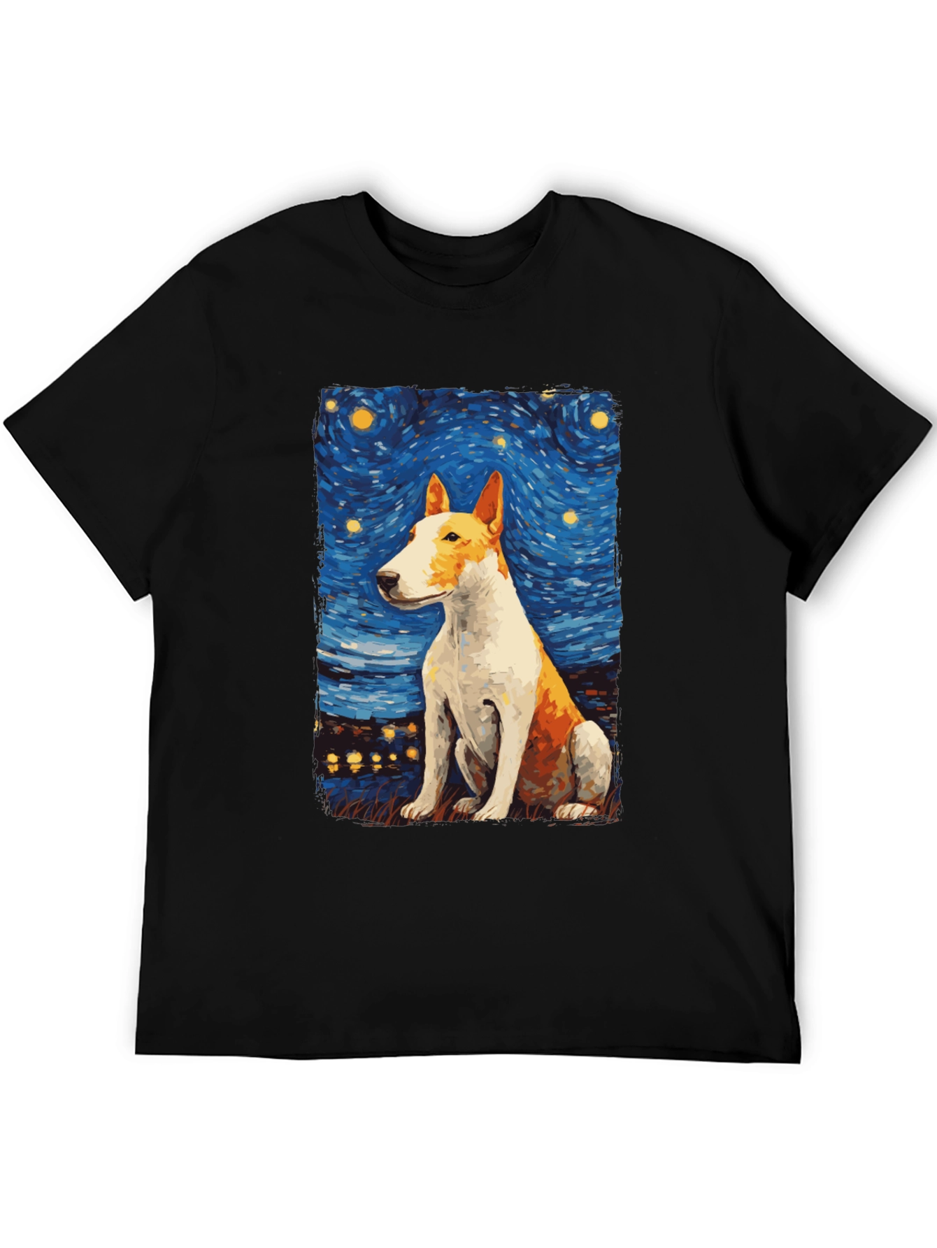 Starry Bull Terrier Art T-Shirt
