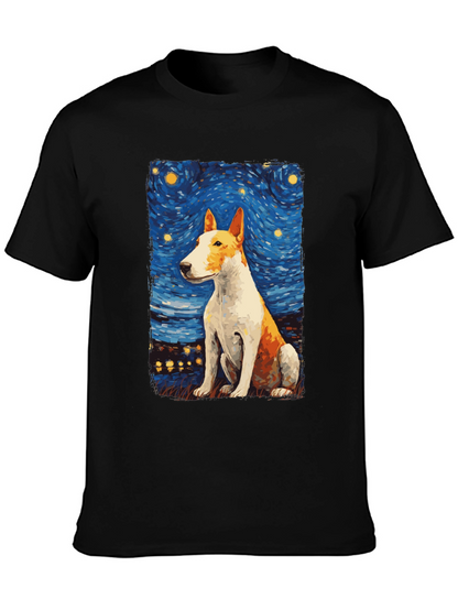Starry Bull Terrier Art T-Shirt