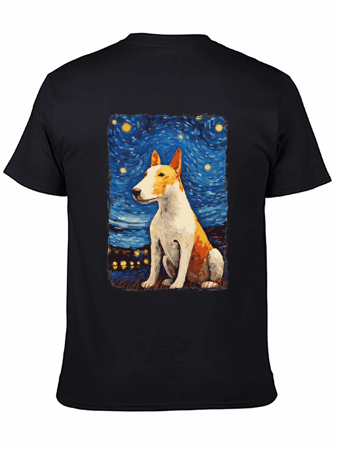 Starry Bull Terrier Art T-Shirt