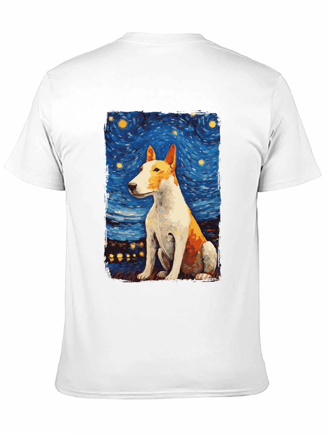 Starry Bull Terrier Art T-Shirt