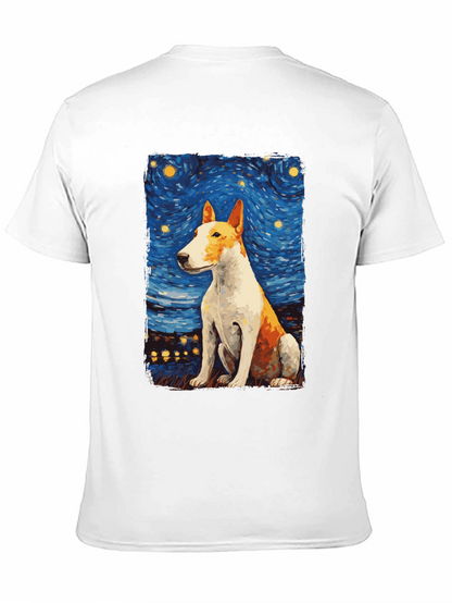 Starry Bull Terrier Art T-Shirt