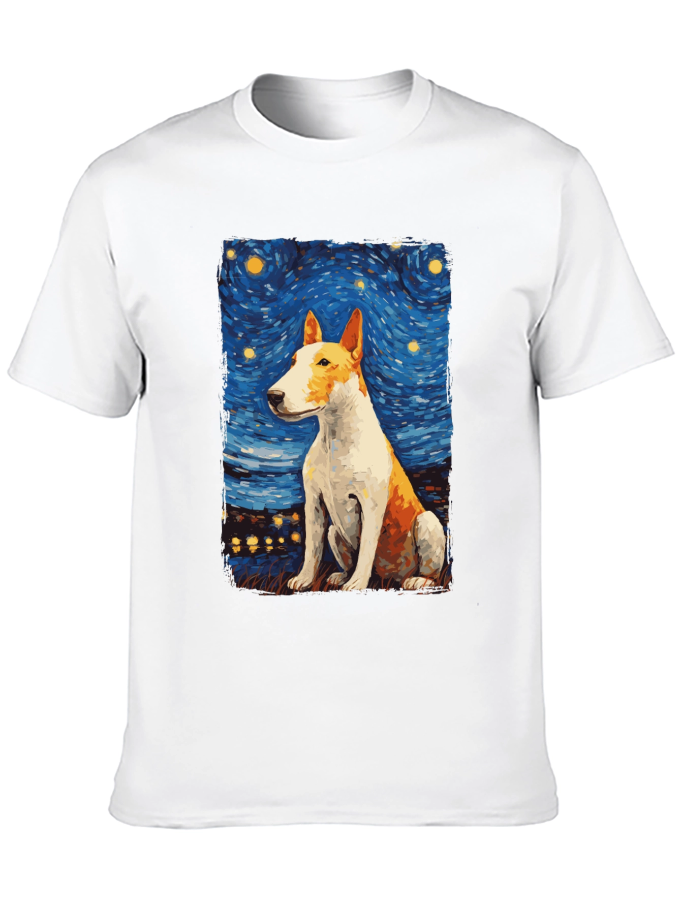 Starry Bull Terrier Art T-Shirt