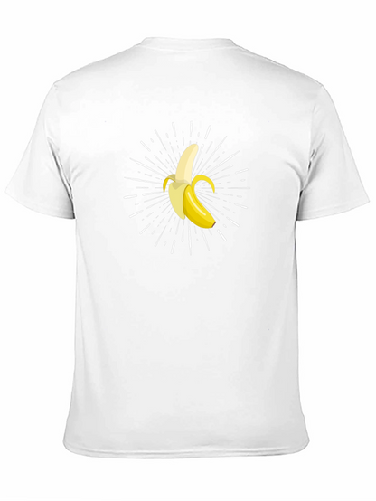 Banana Burst Graphic Tee - Black Cotton Comfort