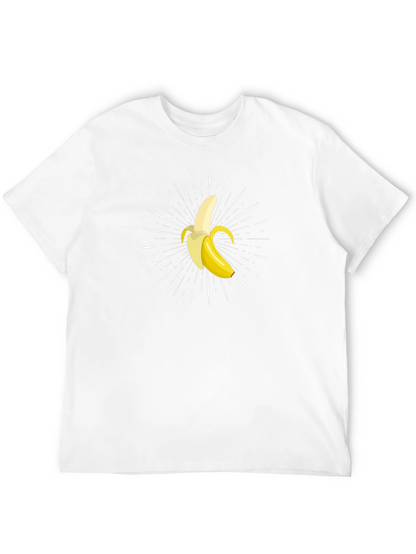 Banana Burst Graphic Tee - Black Cotton Comfort