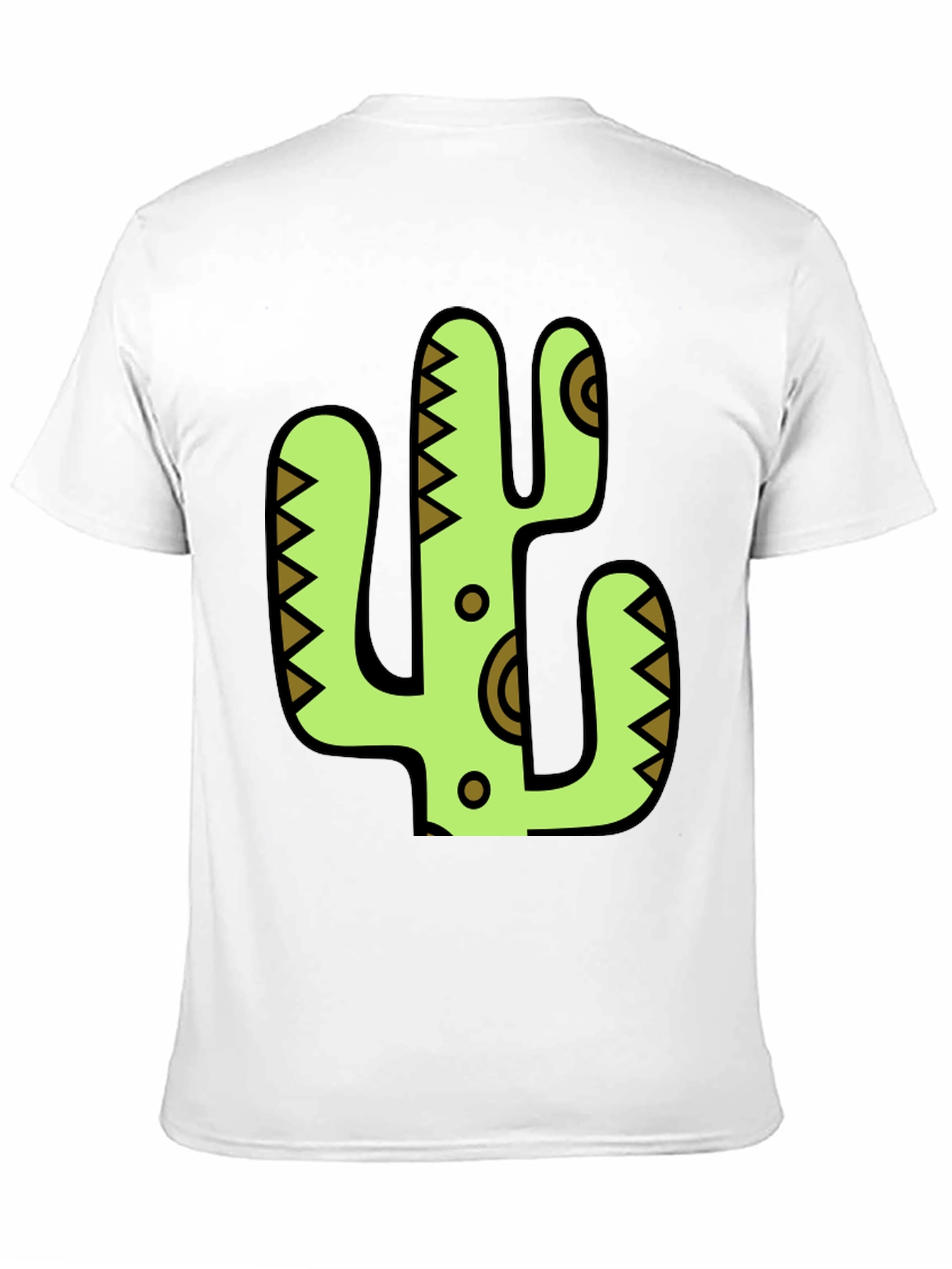 Cactus Graphic Print Black T-Shirt