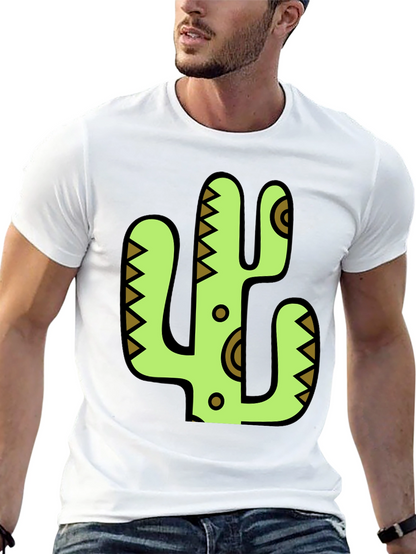 Cactus Graphic Print Black T-Shirt