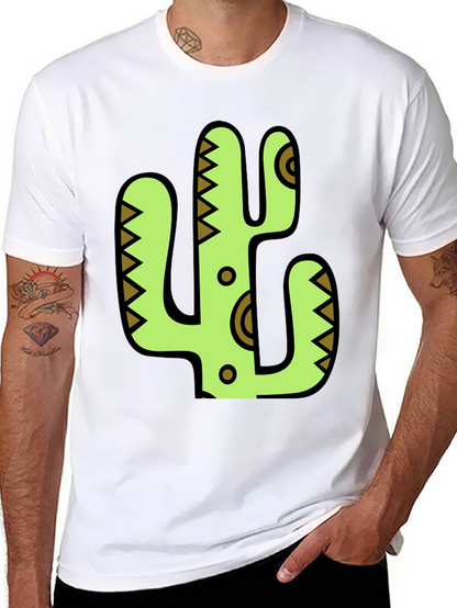 Cactus Graphic Print Black T-Shirt
