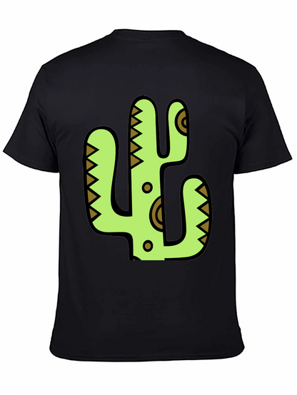 Cactus Graphic Print Black T-Shirt