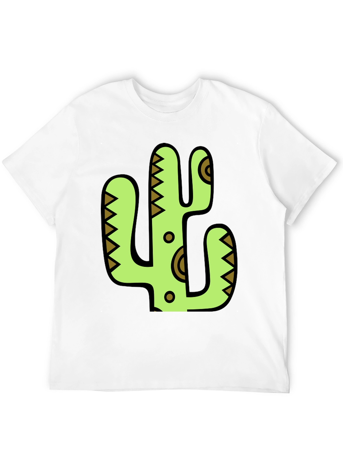 Cactus Graphic Print Black T-Shirt