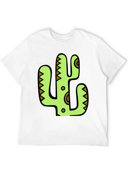 Cactus Graphic Print Black T-Shirt