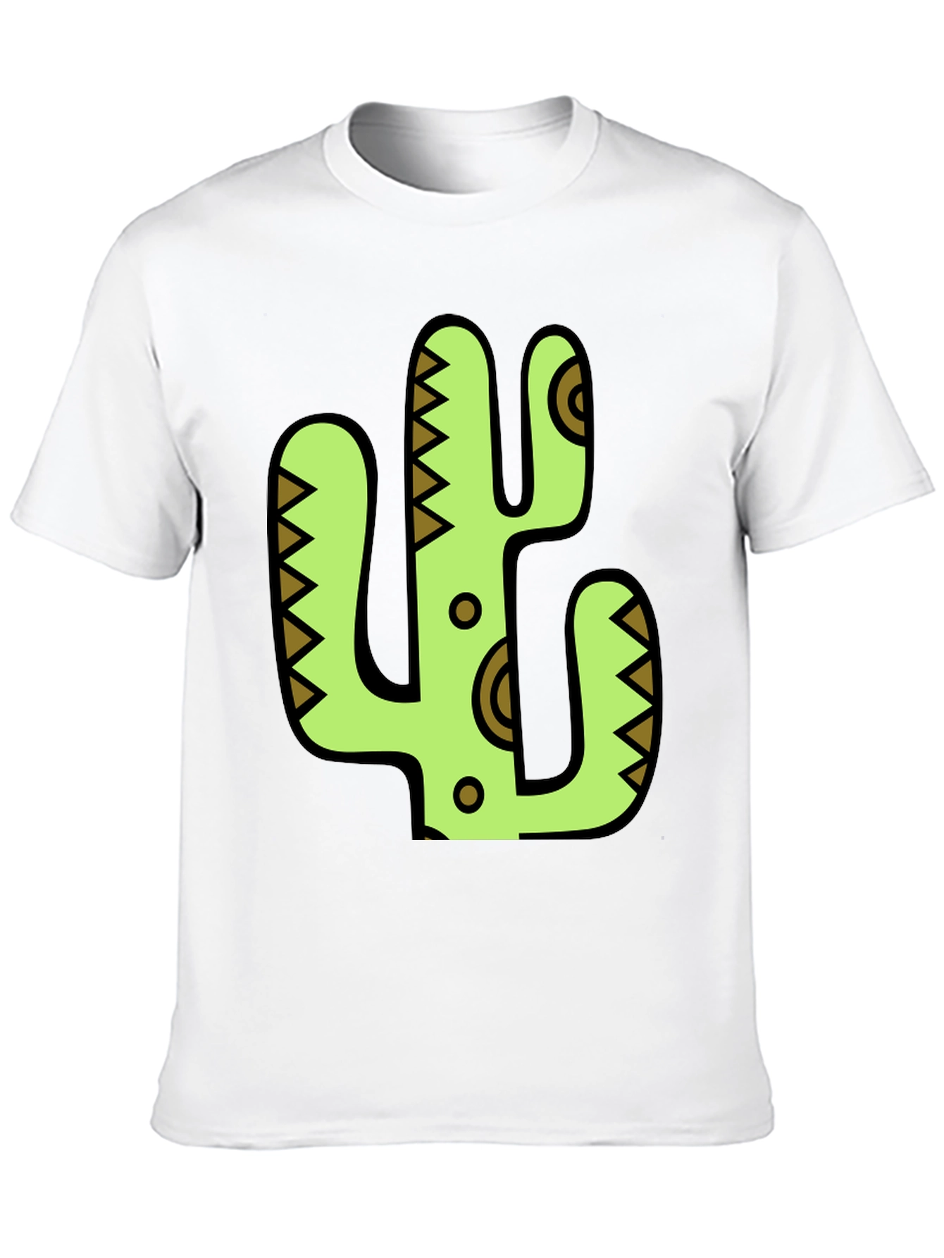 Cactus Graphic Print Black T-Shirt