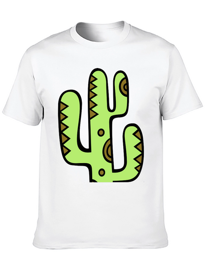Cactus Graphic Print Black T-Shirt