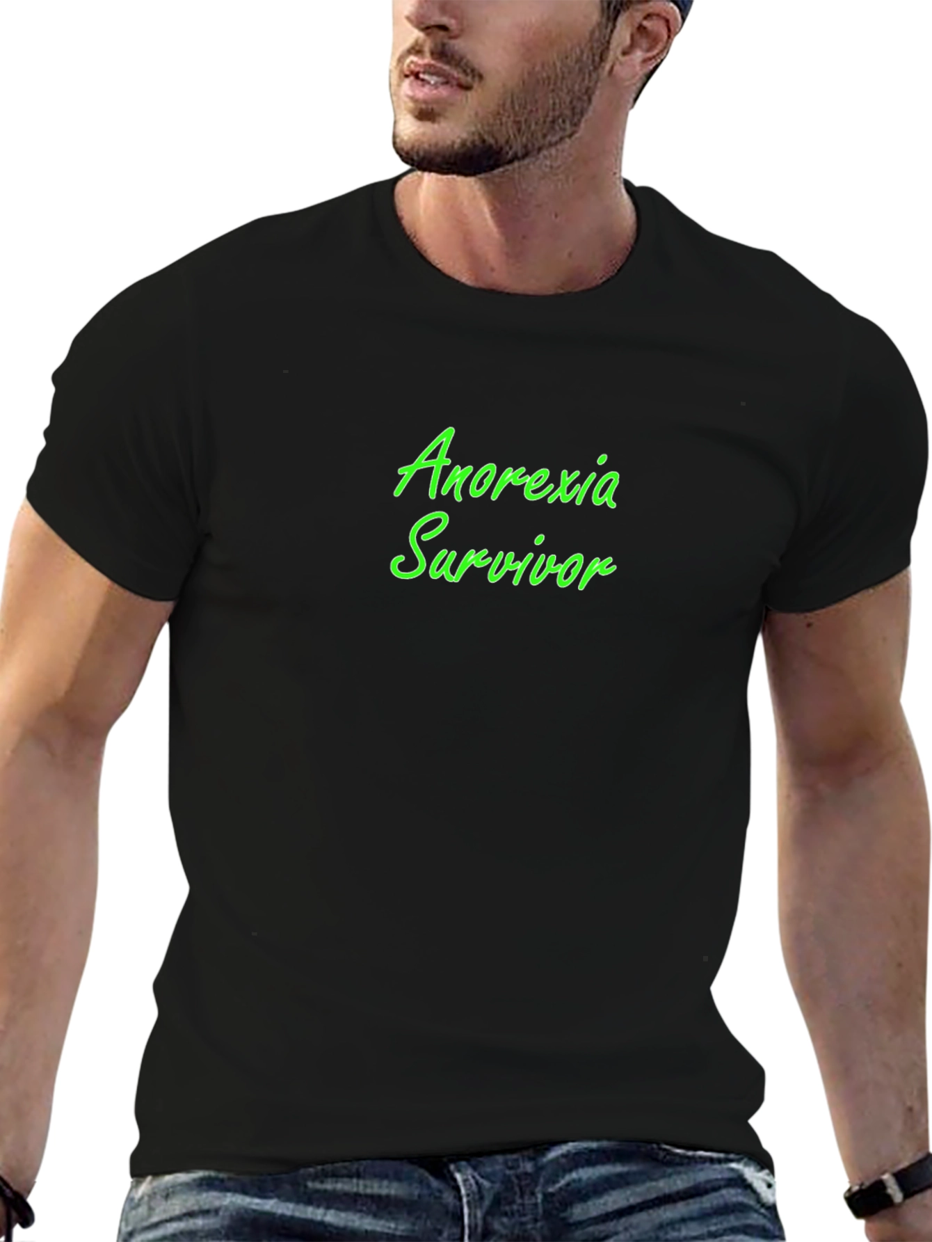 Anorexia Survivor Black Tee