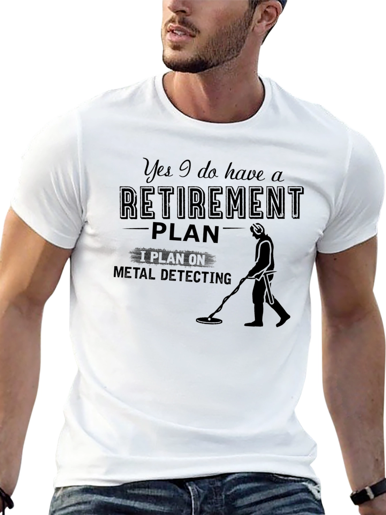 Retirement Plan Metal Detecting Black T-Shirt