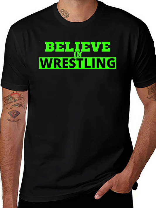 Believe in Wrestling Black T-Shirt