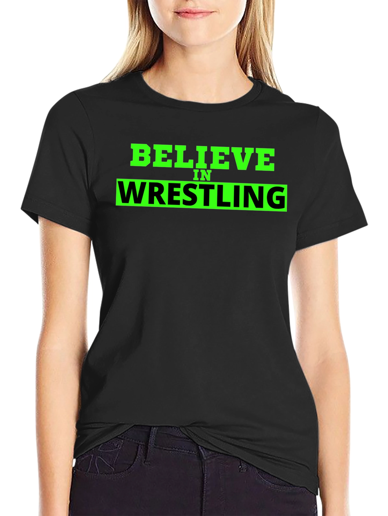 Believe in Wrestling Black T-Shirt