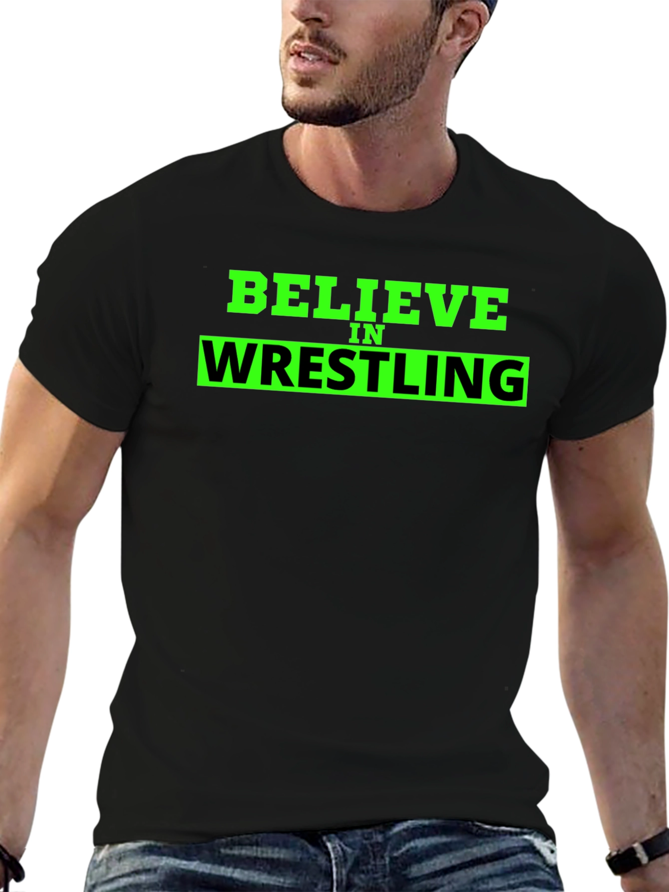 Believe in Wrestling Black T-Shirt
