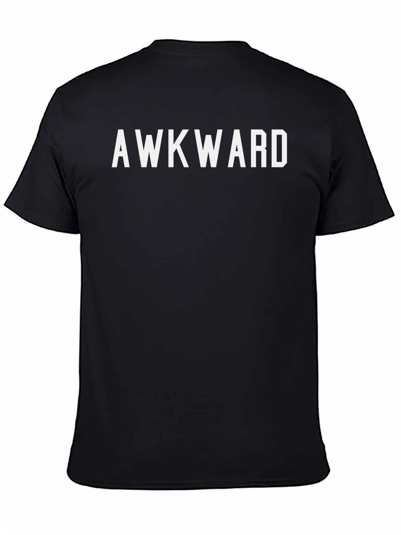 Awkward Graphic Tee - Black Cotton T-Shirt