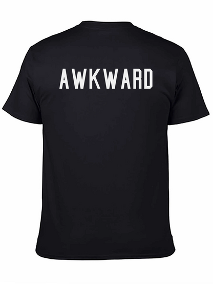 Awkward Graphic Tee - Black Cotton T-Shirt