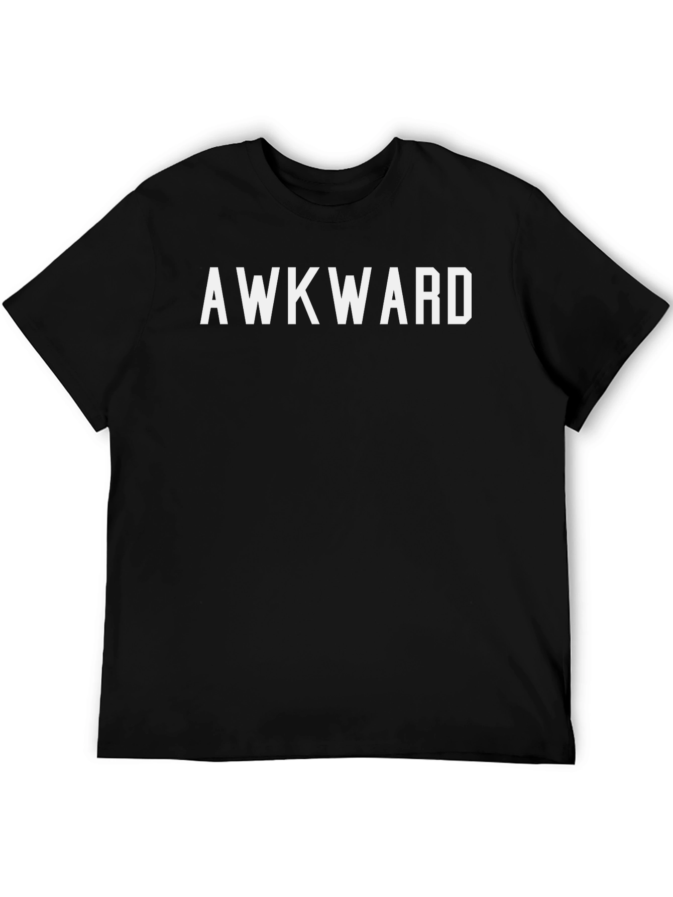 Awkward Graphic Tee - Black Cotton T-Shirt