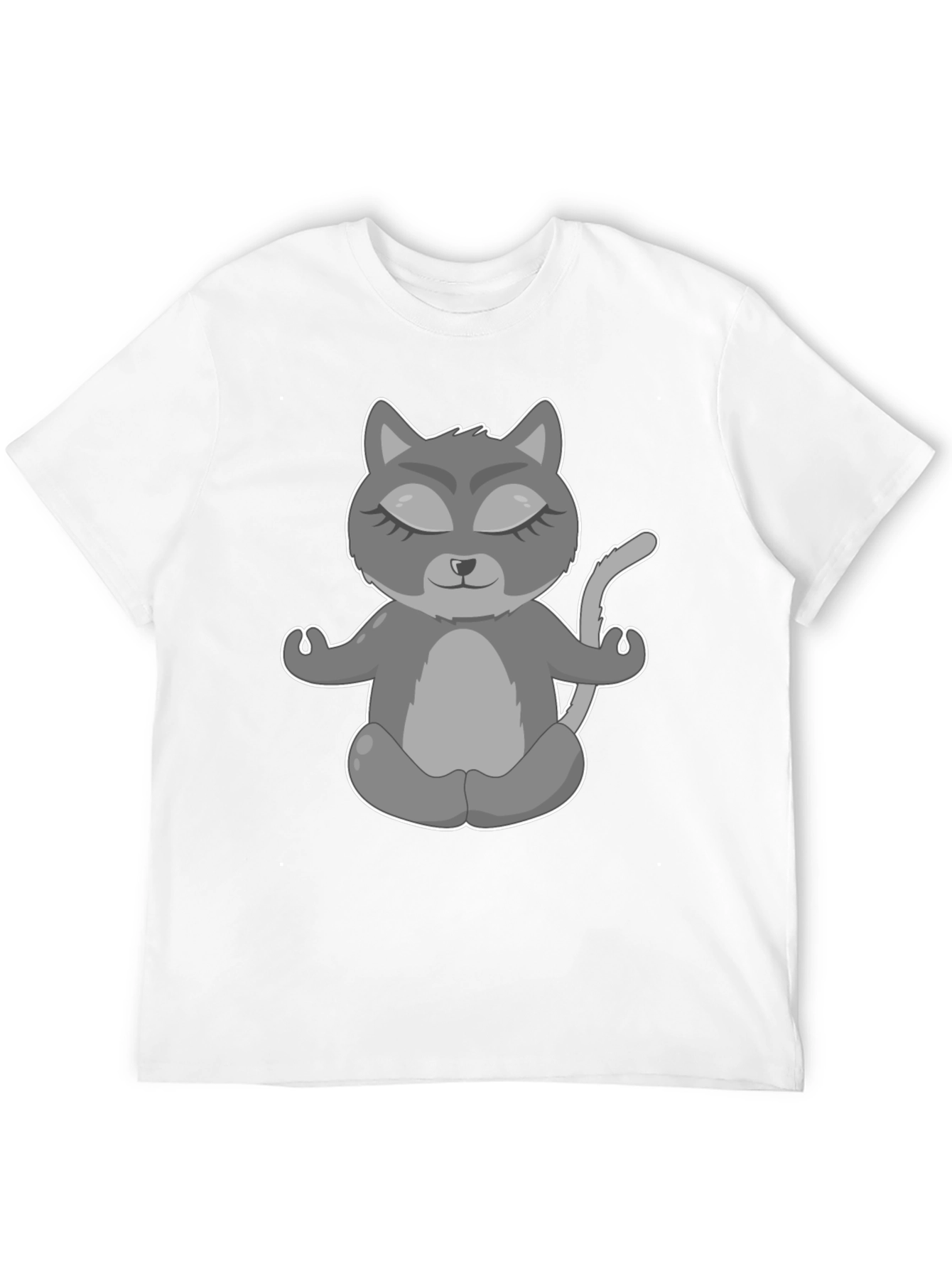 Yoga Cat Graphic T-Shirt - Black Tee