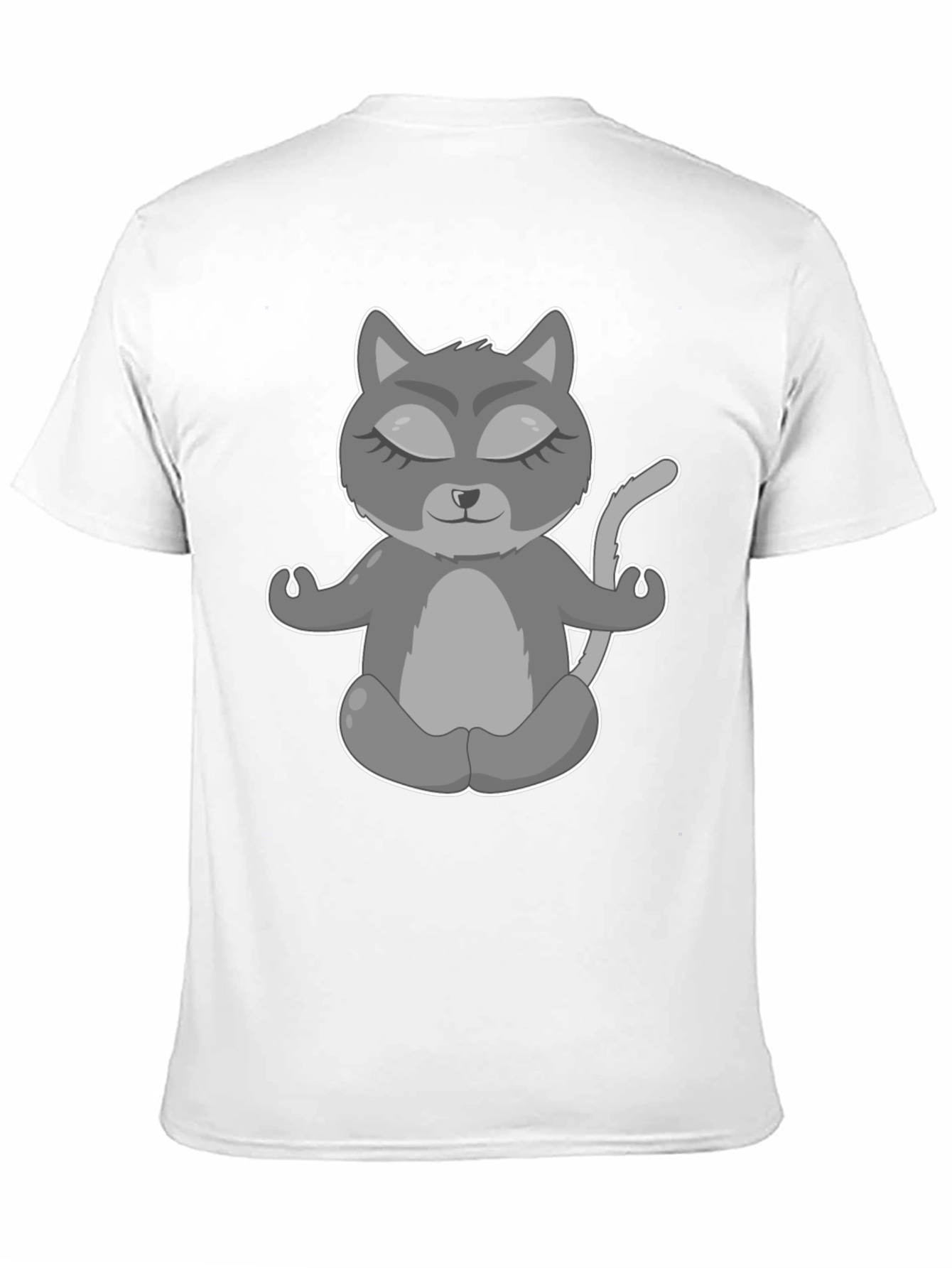 Yoga Cat Graphic T-Shirt - Black Tee