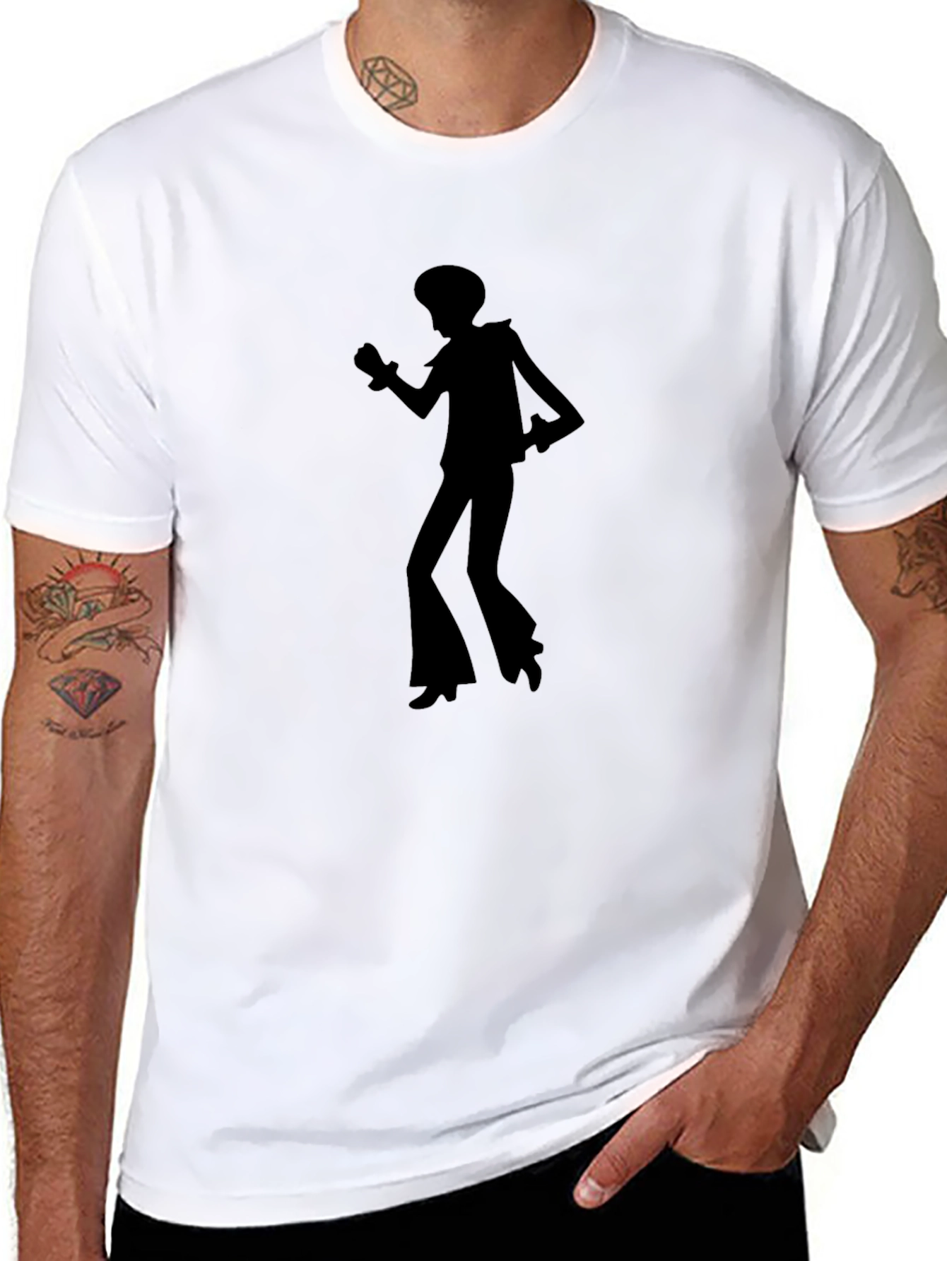 Retro Disco Dancer Black T-Shirt