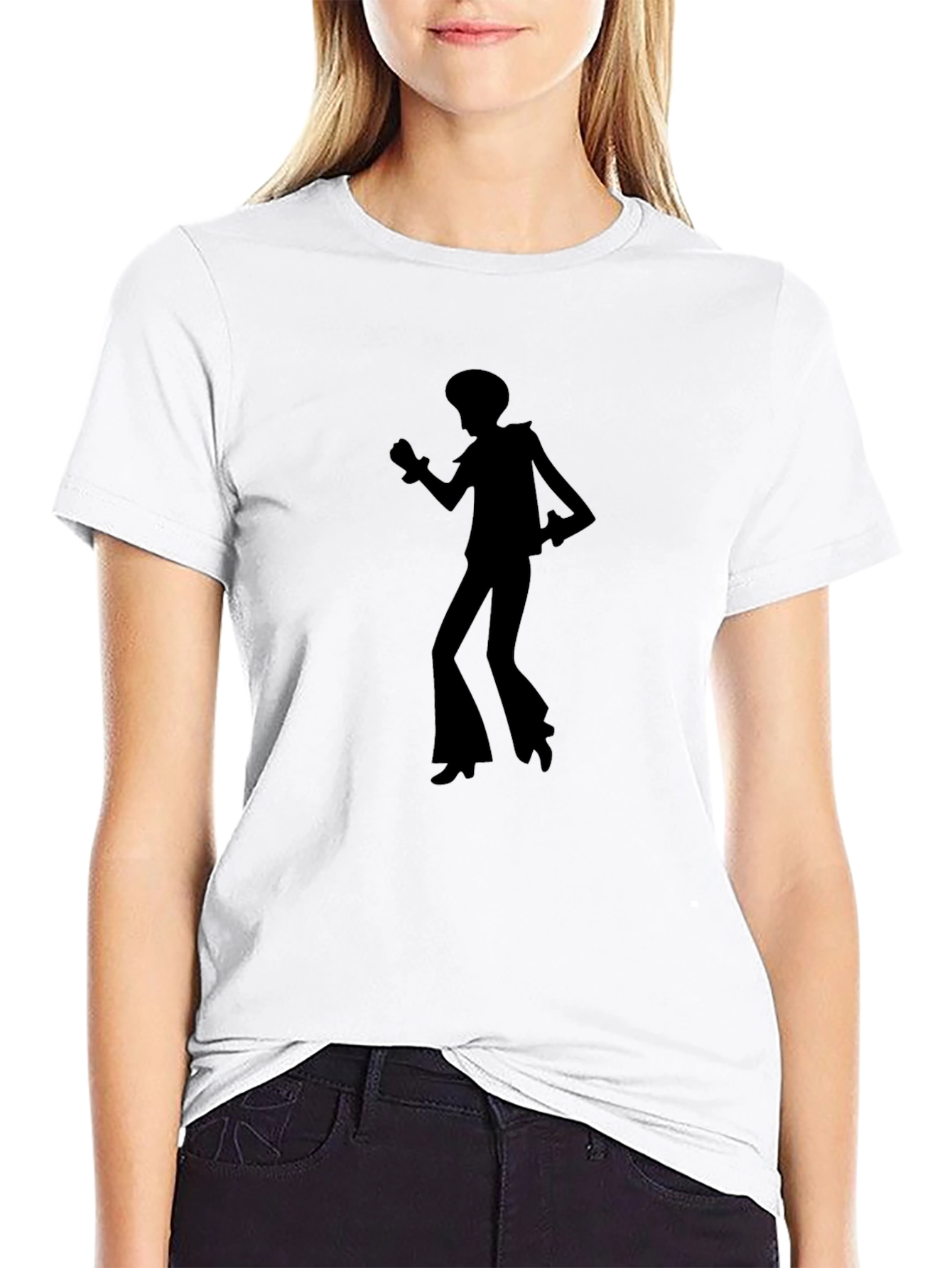 Retro Disco Dancer Black T-Shirt