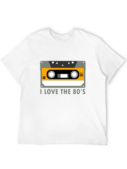 I Love the 80s Cassette Tape Black Graphic Tee