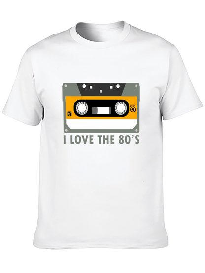 I Love the 80s Cassette Tape Black Graphic Tee