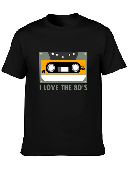I Love the 80s Cassette Tape Black Graphic Tee