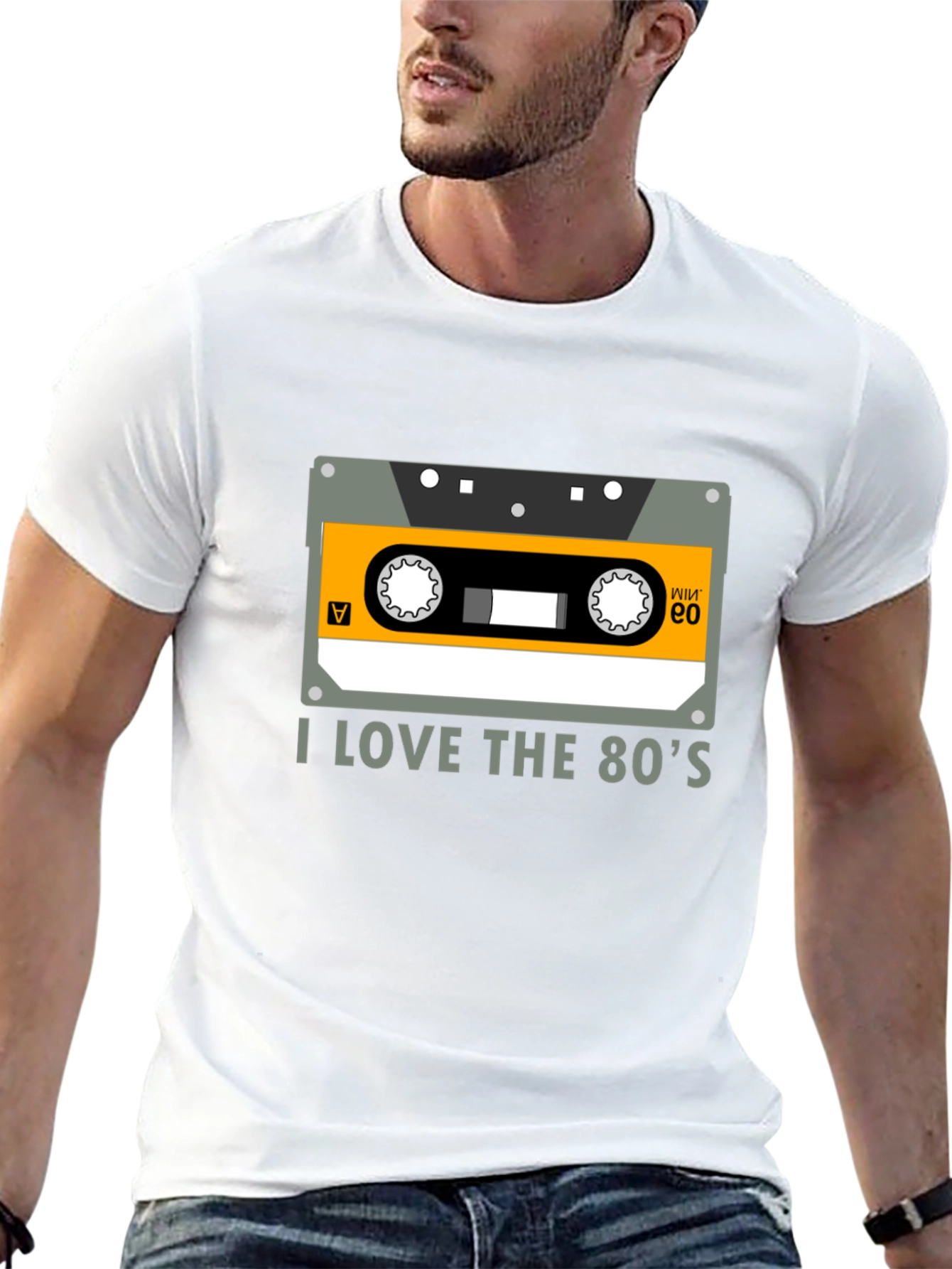 I Love the 80s Cassette Tape Black Graphic Tee