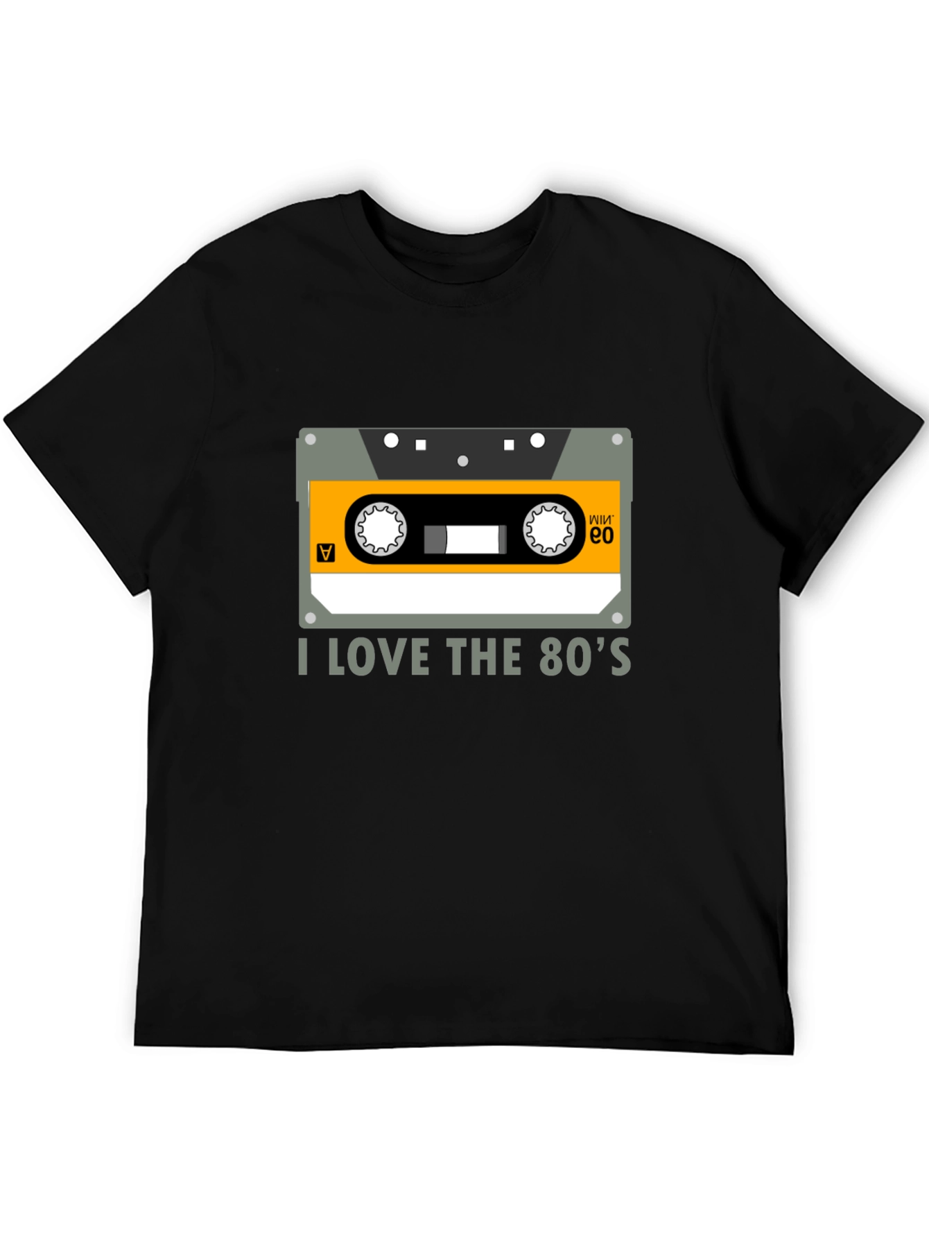 I Love the 80s Cassette Tape Black Graphic Tee