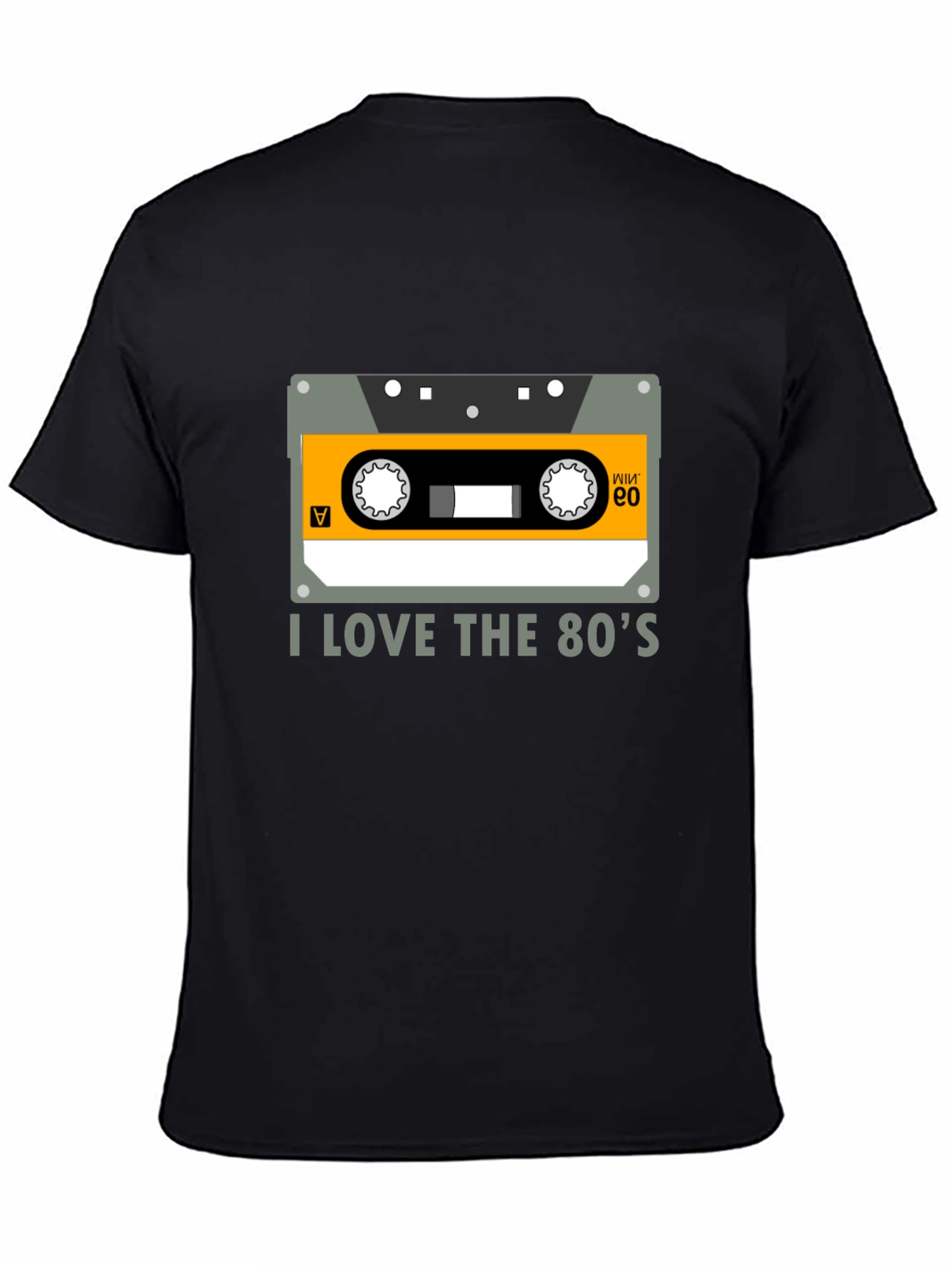 I Love the 80s Cassette Tape Black Graphic Tee