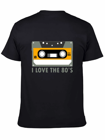 I Love the 80s Cassette Tape Black Graphic Tee
