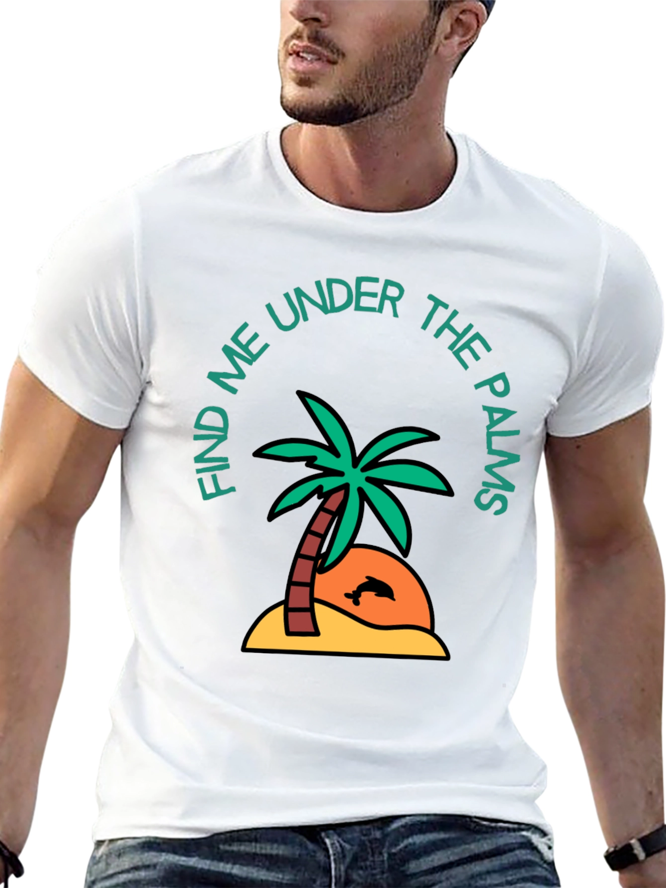 Find Me Under the Palms Graphic T-Shirt