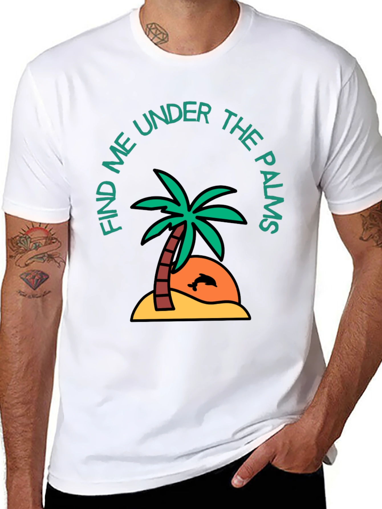 Find Me Under the Palms Graphic T-Shirt